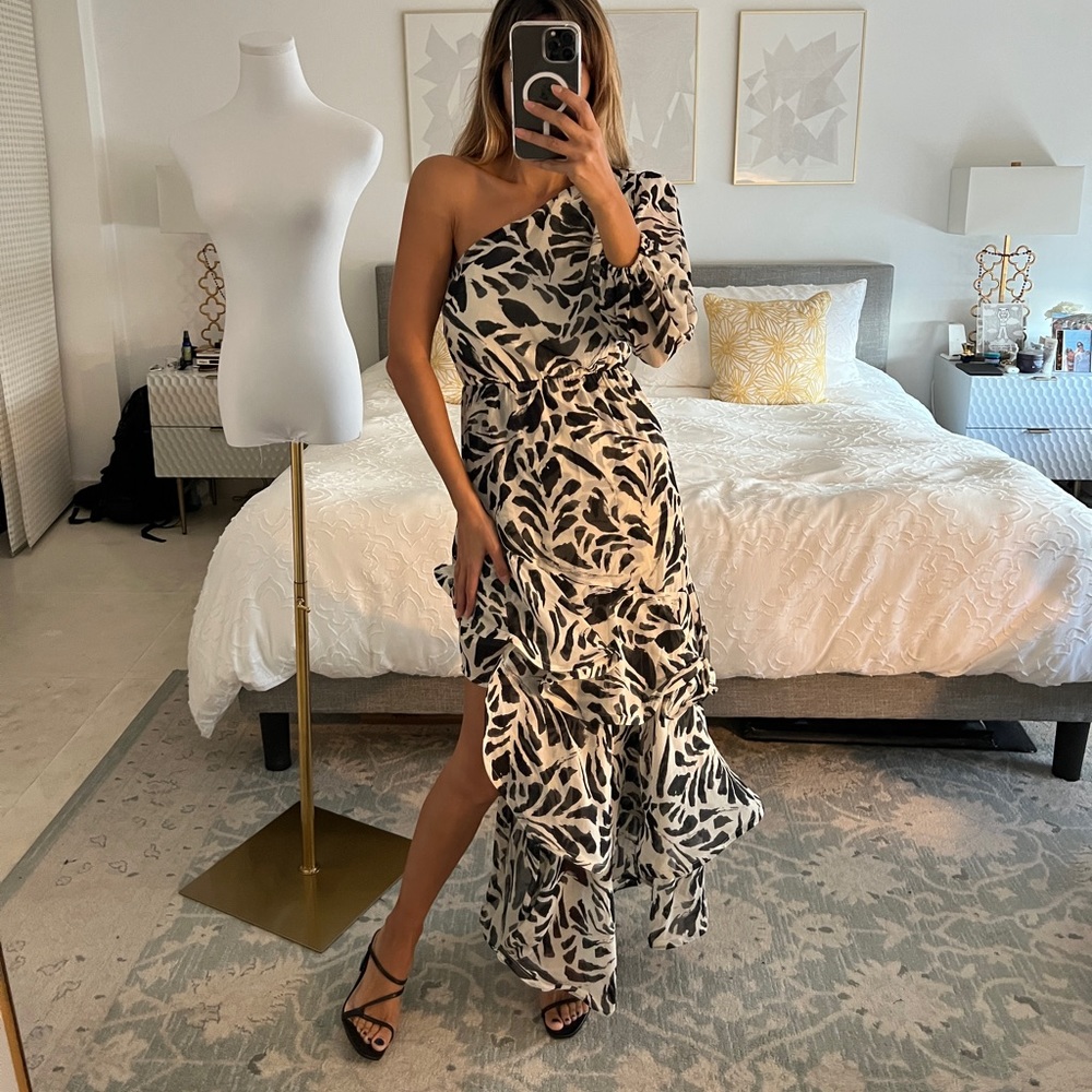 ALEXIS for Target One Shoulder Ruffle Dress NWT